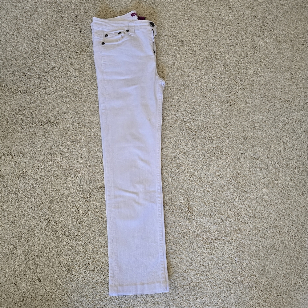 Bright White Straight Leg Denim Jeans